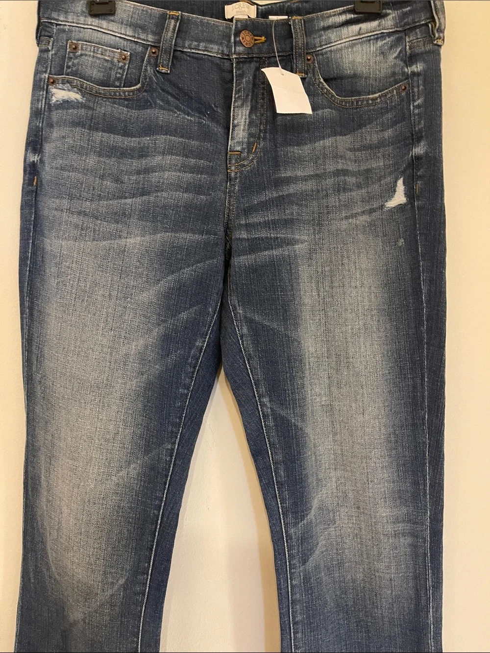 J. Crew Women's Straight Leg Jeans in Medium Blue Wash